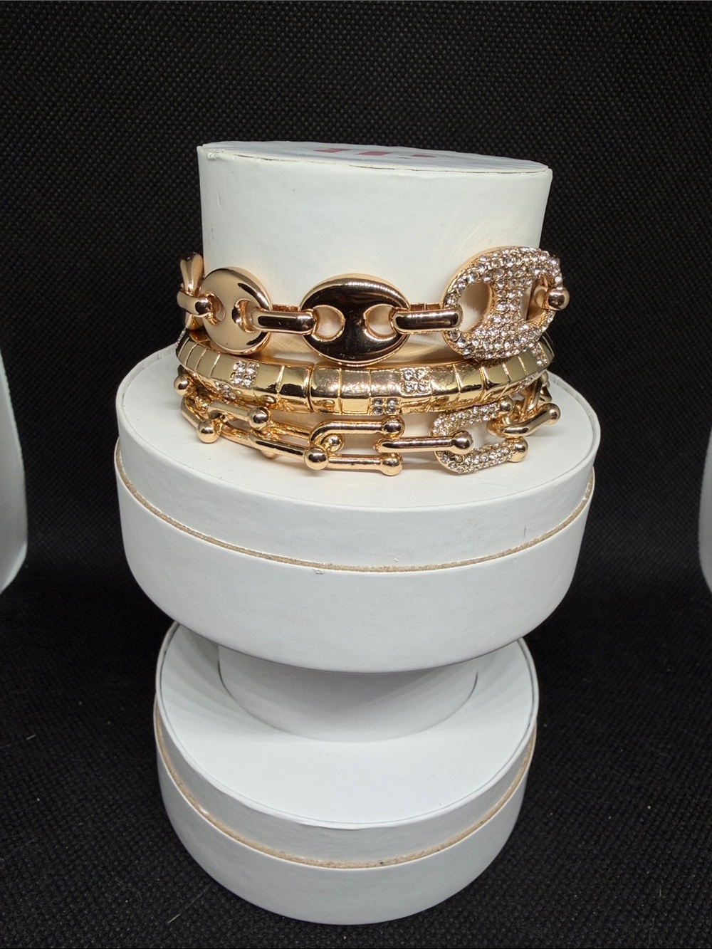 Spring Stack 25: Gold Cz Bracelets - Picture 2 of 3